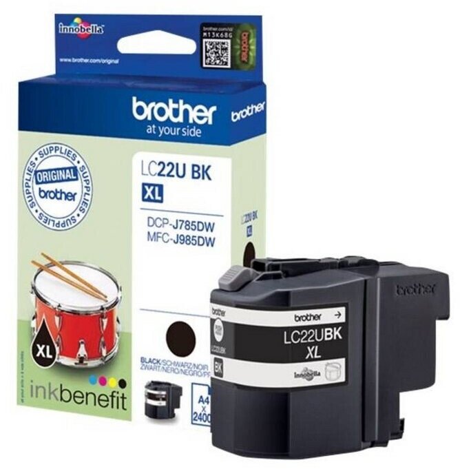 original brother lc22u bk xl schwarz hohe reichweite